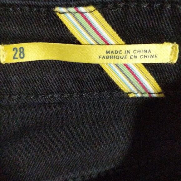 Maeve Anthropologie High waisted Wide-Leg Flare Pants black zip FLAW 28 - Picture 8 of 12